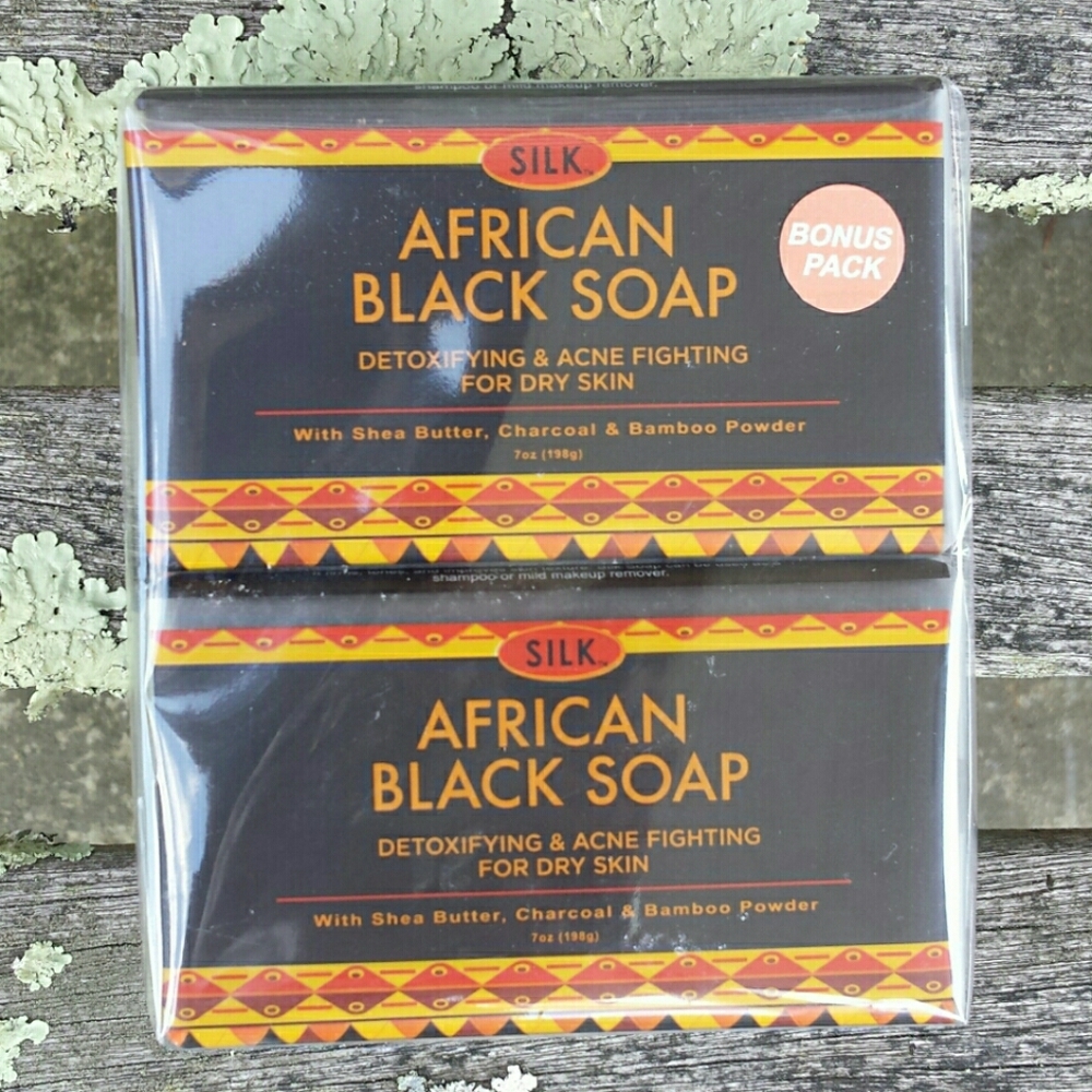 Host Pick | New in Package 2-Pack Silk African Black Soap Detoxify Acne Fighting - Picture 1 of 4